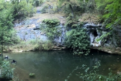 Panorama of the entry, with some other divers already in the water